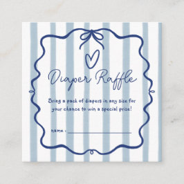 Tarjeta De Recepción Oh Boy Cute Whimsical Blue Stripes Baby Shower