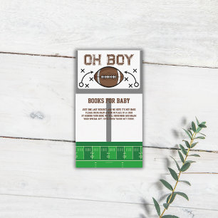 Tarjeta De Recepción Oh Boy Football Baby Shower