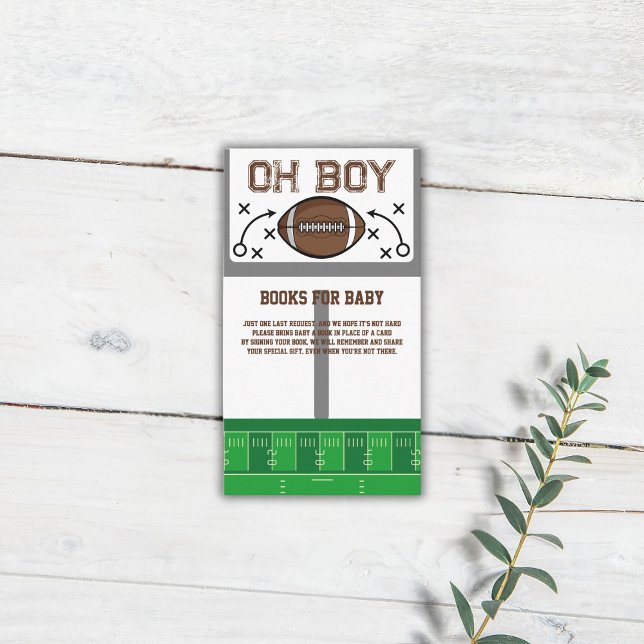 Tarjeta De Recepción Oh Boy Football Baby Shower (Subido por el creador)