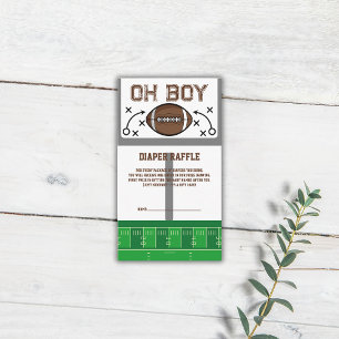 Tarjeta De Recepción Oh Boy Football Baby Shower