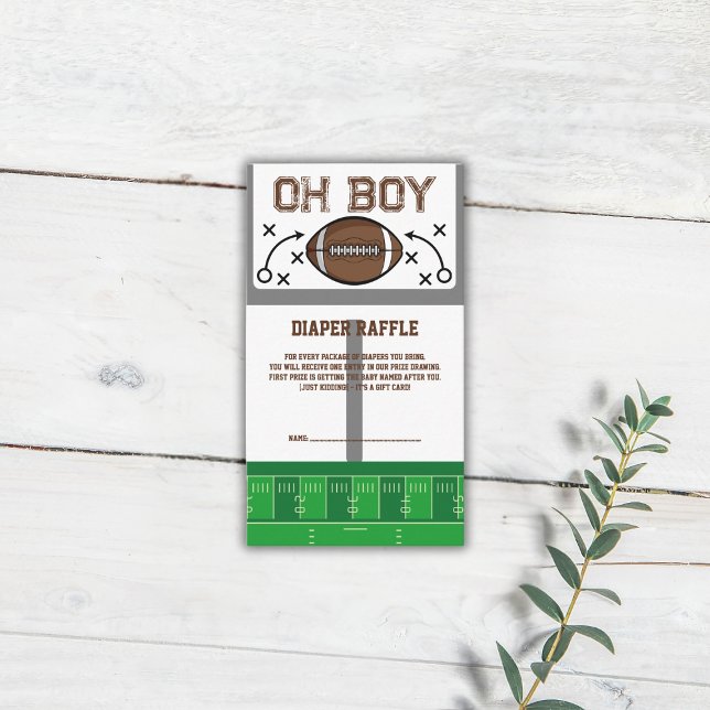 Tarjeta De Recepción Oh Boy Football Baby Shower (Subido por el creador)