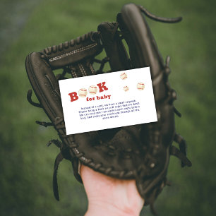Tarjeta De Recepción Oh Boy Little Slugger Libros de Béisbol Baby Showe