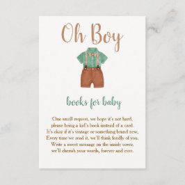 Tarjeta De Recepción Oh boy Little Turkey Books Baby Shower
