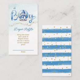 Tarjeta De Recepción Oh Boy Tema Baby Shower Diaper Raffle Ticket