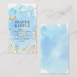 Tarjeta De Recepción Oh Boy Under Sea Baby Shower Diaper Raffle