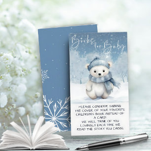Tarjeta De Recepción Oh Boy Winter  Libros de Baby Shower de Woodland p