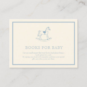 Tarjeta De Recepción Oh chico Cinta Azul Bonito Elegante Libros para be