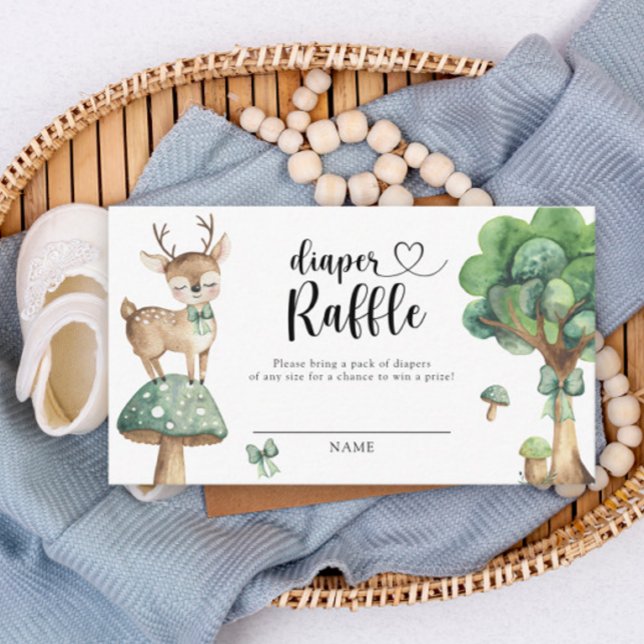 Tarjeta De Recepción Oh Deer Baby Ducha - rifa de pañales (Subido por el creador)