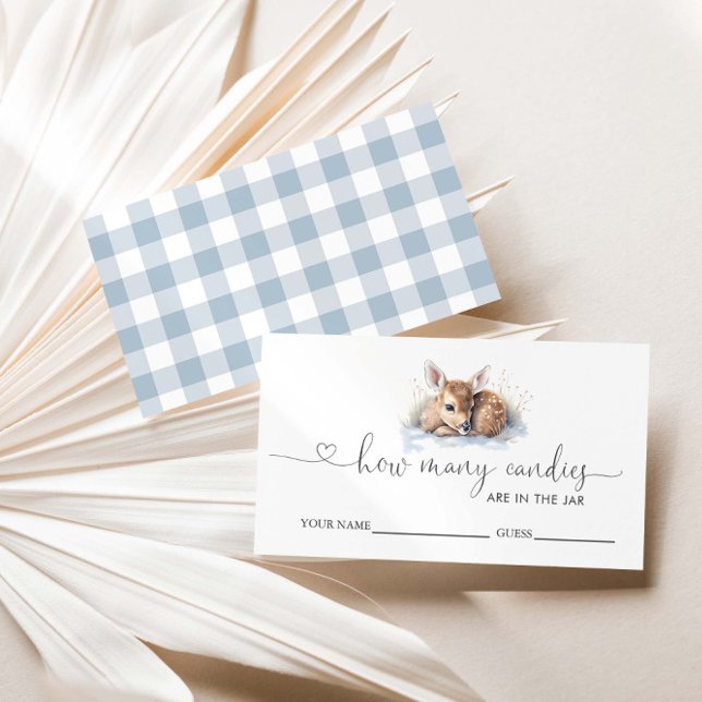 Tarjeta De Recepción Oh Deer Baby Shower Adivina Cuántos Canales (Subido por el creador)