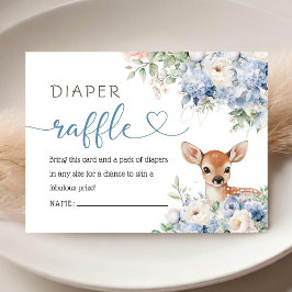 Tarjeta De Recepción Oh Deer Baby Shower Boy Diaper Raffle 