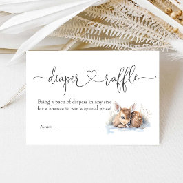 Tarjeta De Recepción Oh Deer Baby Shower Diaper Raffle