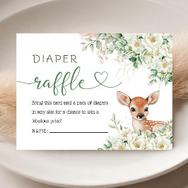 Tarjeta De Recepción Oh Deer Baby Shower Gender Neutral Diaper Raffle