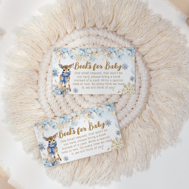 Tarjeta De Recepción Oh Deer Winter Baby Boy Shower Books (Subido por el creador)