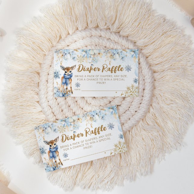 Tarjeta De Recepción Oh Deer Winter Baby Boy Shower Diaper (Subido por el creador)
