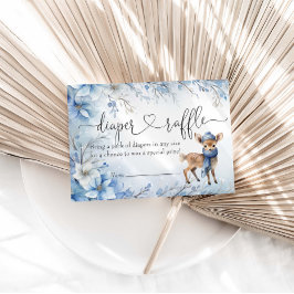 Tarjeta De Recepción Oh Deer Winter Boy Baby Shower Diaper Raffle