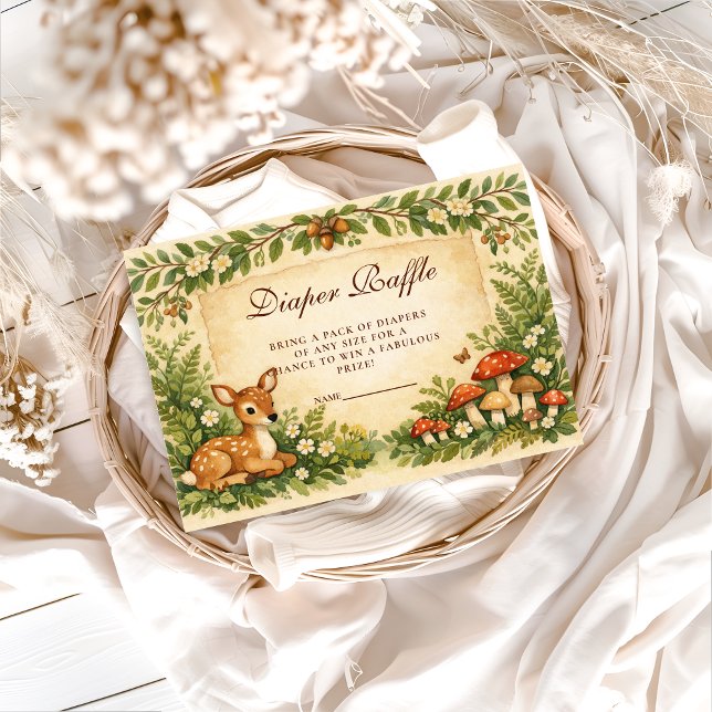 Tarjeta De Recepción Oh Deer Woodland Diapper Raffle (Subido por el creador)