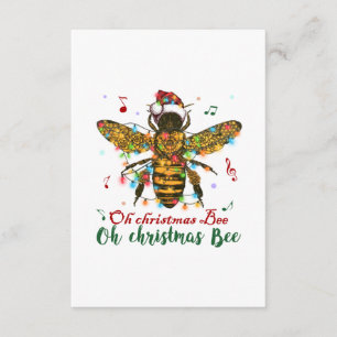 Tarjeta De Recepción Oh Feliz Regalos de Abejas de Navidad