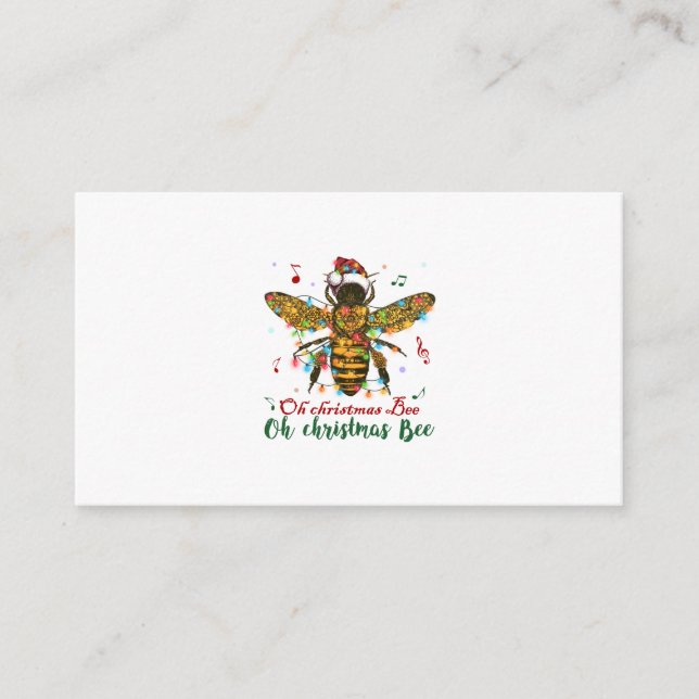 Tarjeta De Recepción Oh Feliz Regalos de Abejas de Navidad (Anverso)