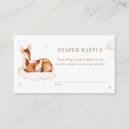 Tarjeta De Recepción Oh género venado Neutral acuarela Diaper Raffle