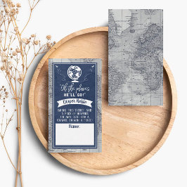 Tarjeta De Recepción "¡Oh, los lugares a los que irá!" Bebé de mapa de 