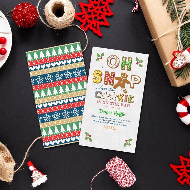 Tarjeta De Recepción ¡Oh Snap! Gingerbread Cookie Baby Shower Diaper (Subido por el creador)