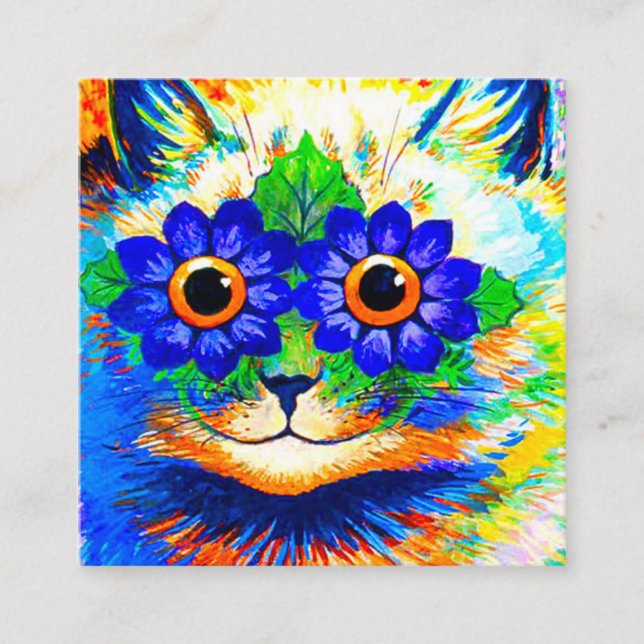 Tarjeta De Recepción Ojos de Flor de Gato (Anverso)