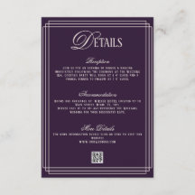 Old Money Dark Purple Wedding Details 