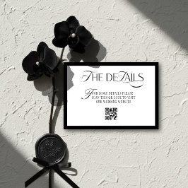 Tarjeta De Recepción Old Money Luxury Wedding Details