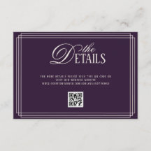 Old Money Plum Wedding Details 