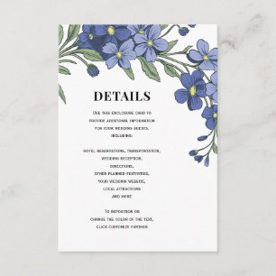 Tarjeta De Recepción Olvídate de los detalles de los Bodas florales mod