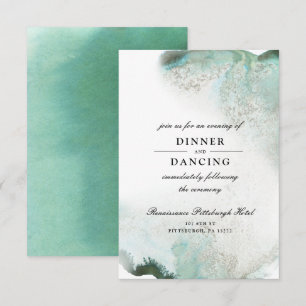 Tarjeta de recepción Ombre Watercolor Wedding   VE