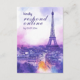 Tarjeta De Recepción Online Reply Request Amour Éternel RSVP Card 