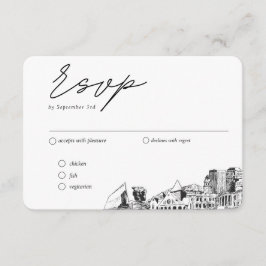 Tarjeta De Recepción Opción de comidas de Colorado Springs Tradicional 