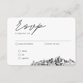 Tarjeta De Recepción Opciones de comida tradicional RSVP de Atlanta Bod