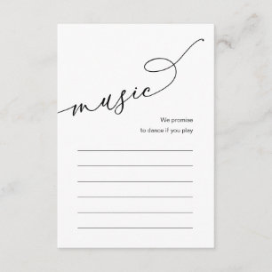 Tarjeta De Recepción Opciones de música de canción de cena de boda