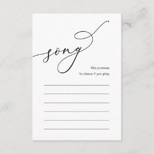 Tarjeta De Recepción Opciones de música de canción de cena de boda