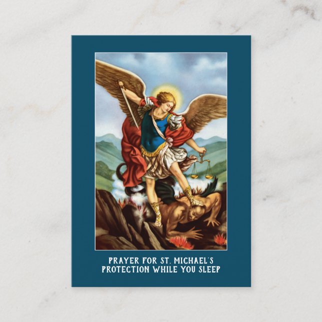 Tarjeta De Recepción Oración católica de protección de St. Michael Arch (Anverso)