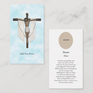 Tarjeta De Recepción Oración conmemorativa de la foto crucifijo