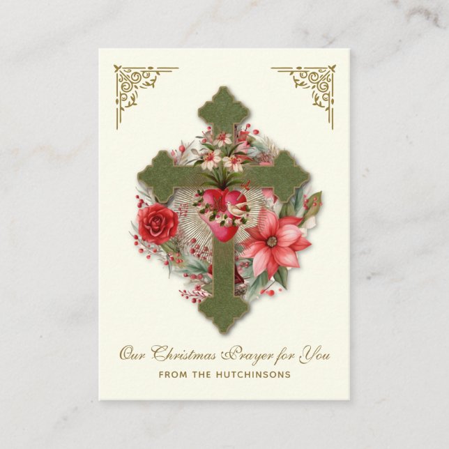 Tarjeta De Recepción Oración de Navidades Hutchinson (Anverso)