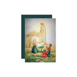 Tarjeta De Recepción Oración Teológica de Nuestra Señora de Fatima Ange