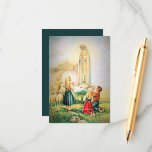 Tarjeta De Recepción Oración Trinitaria Nuestra Señora de la Fatima Ang