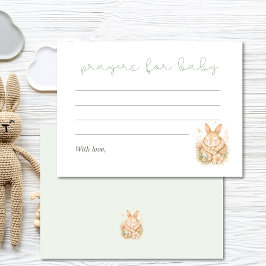 Tarjeta De Recepción Oraciones para bebé en el baby shower de Conejito