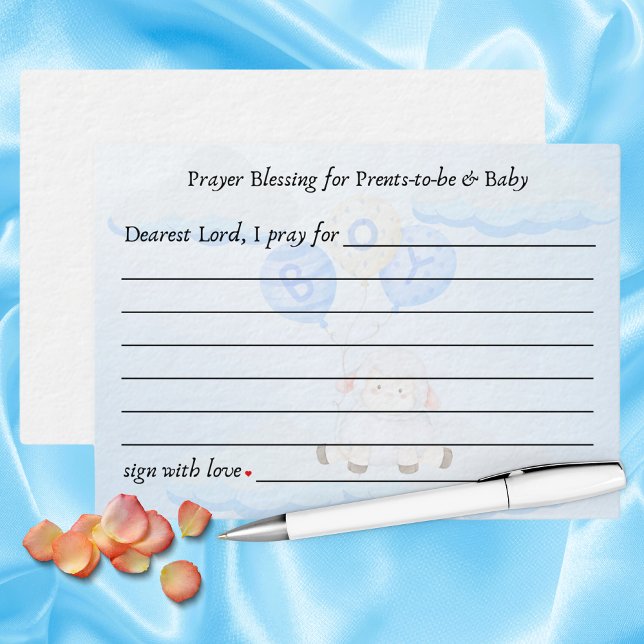 Tarjeta De Recepción Oraciones para los padres que van a ser bebés Lámp (Prayer Blessing Enclosure Card with Envelope)