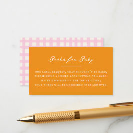 Tarjeta De Recepción Orange Baby Book Request
