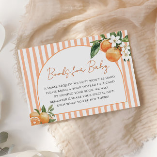 Tarjeta De Recepción Orange Citrus Baby Shower  Books for Baby