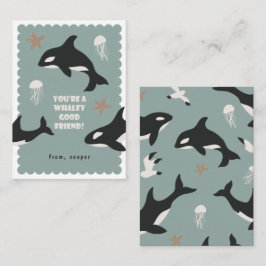 Tarjeta De Recepción Orca Whale Class Valentine Card