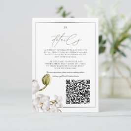 Tarjeta De Recepción Orchids Frame Elegant Tropical Wedding
