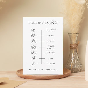 Tarjeta De Recepción Orden de los eventos del Día de la Boda de Guión B