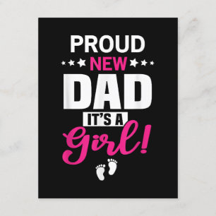 Tarjeta De Recepción Orgulloso nuevo papá es un Chica