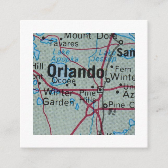 Tarjeta De Recepción Orlando We ve Moved New Address Card (Anverso)